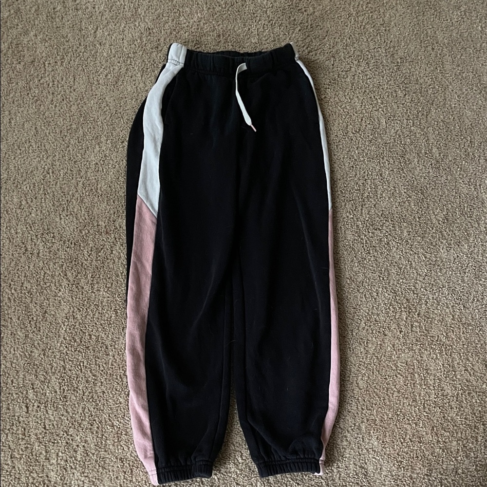 H&M Kids Black and Pink Joggers